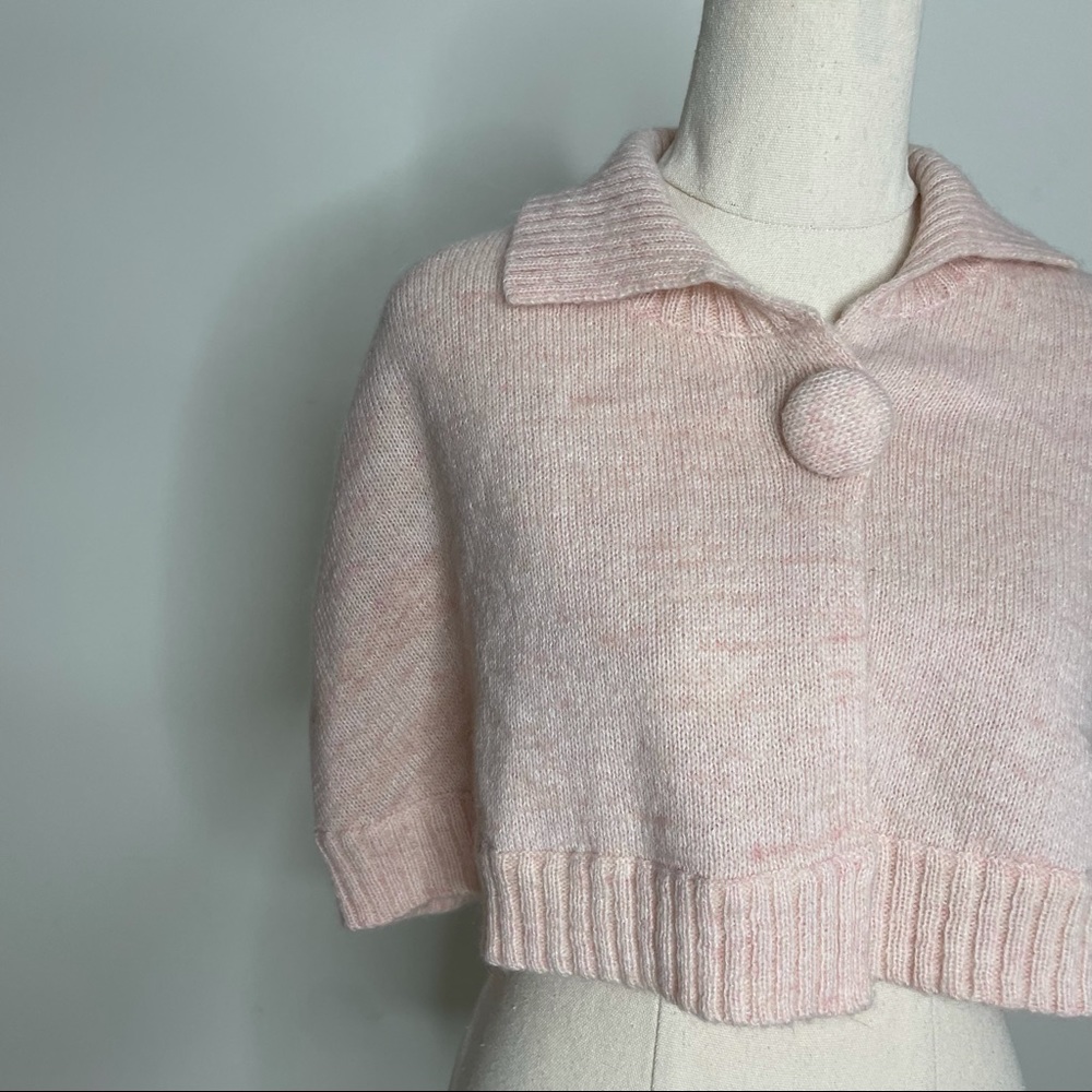 Mimco Pink Knit Cape Size Small S Wool Mohair - Picture 3 of 10
